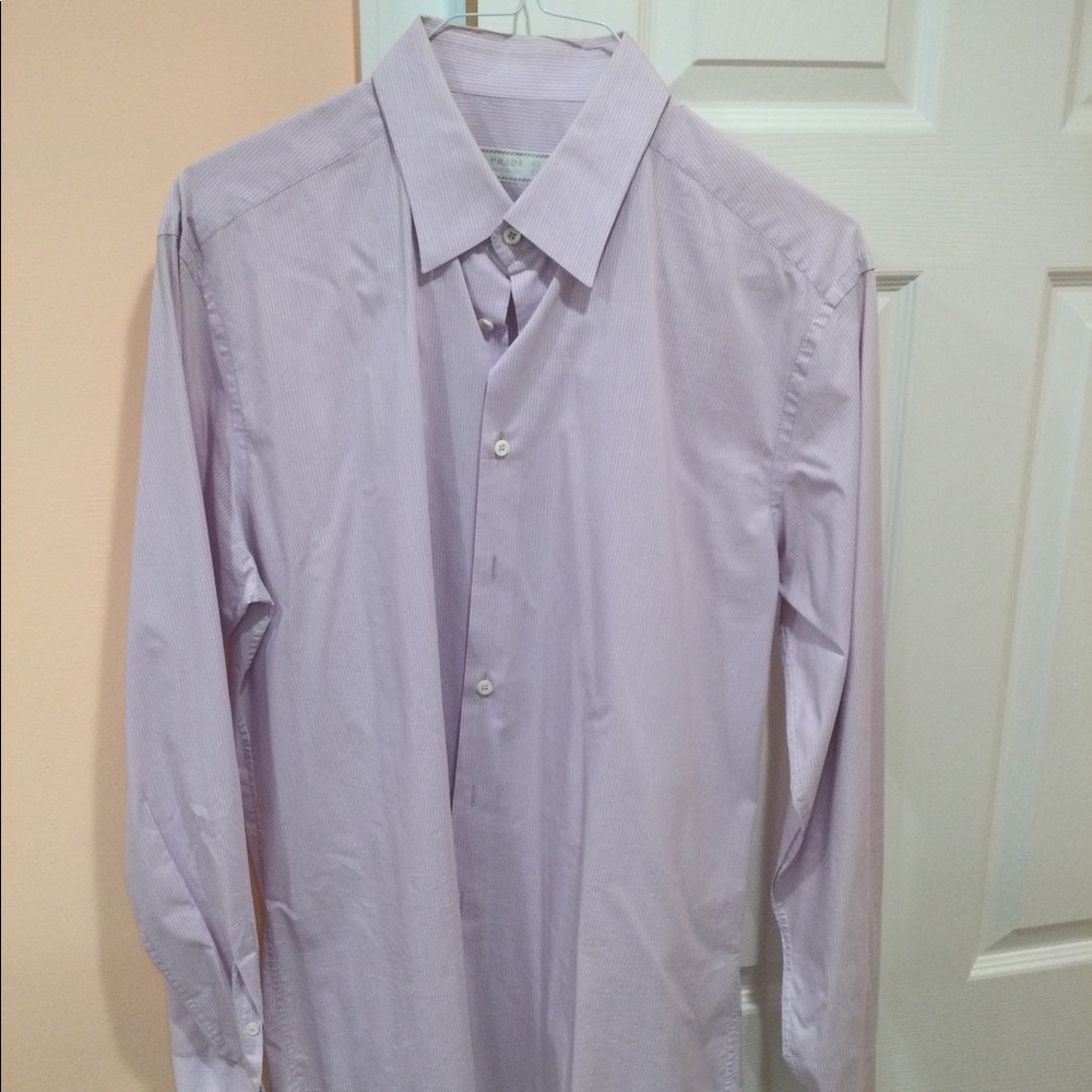Prada lavender dress shirt size 17